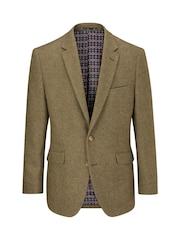 Skopes Green Hexham Tailored Fit Wool Blend Jacket - Image 7 of 7