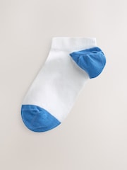 לבן/כחול - Heel & Toe Detail Trainer Socks 4 Pack - תמונה 4 מתוך 7