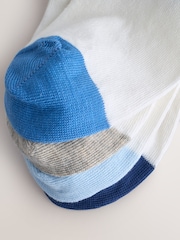 לבן/כחול - Heel & Toe Detail Trainer Socks 4 Pack - תמונה 7 מתוך 7