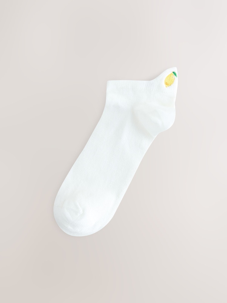 ليموني - حزمة من 4 جوارب رياضية مُزيّنة بتطريز - صورة 2 من 7