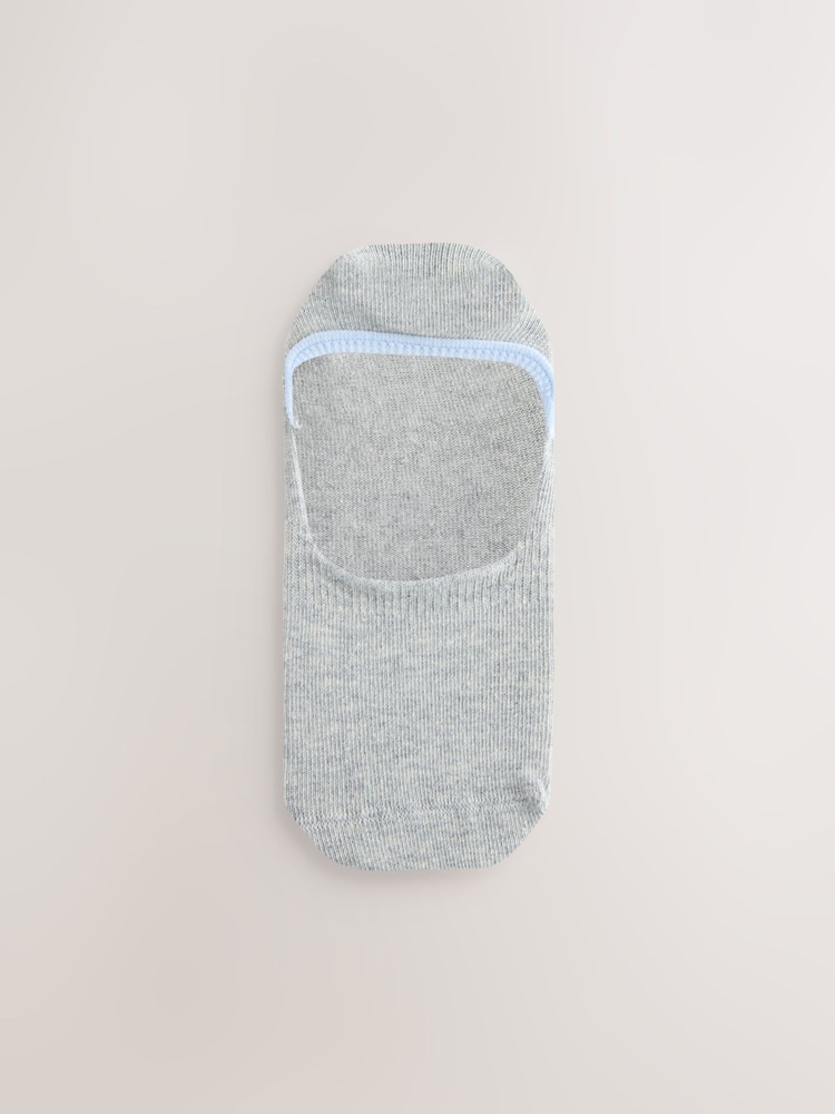 Grey Pastel Tipping Invisible Socks 4 Pack - Image 2 of 7