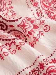 Cream/Pink Paisley Midi Slip Summer Dress - Image 2 of 3