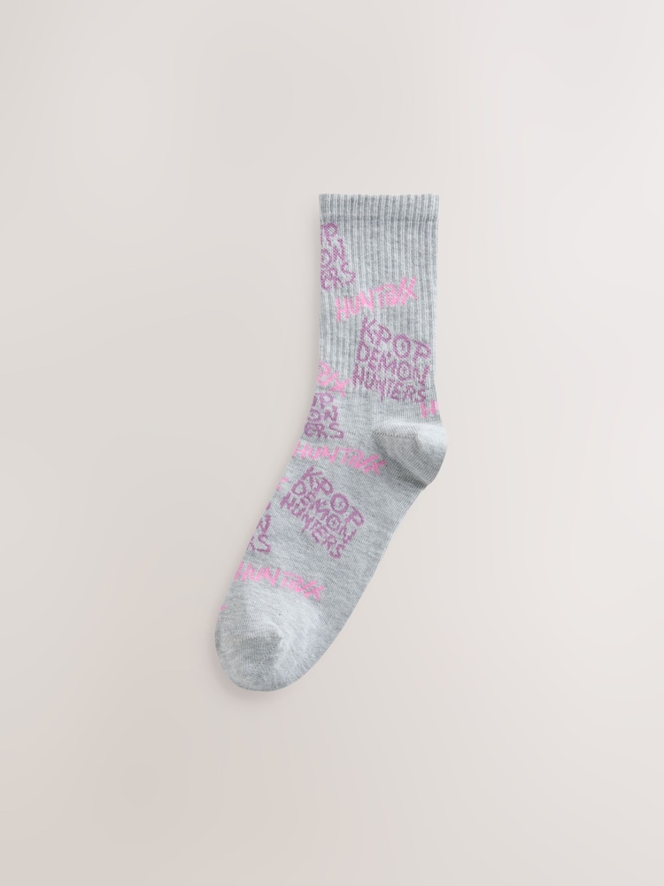 Purple / Grey KPOP Demon Hunters Socks 2 Pack - Image 2 of 5