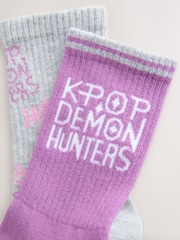 Purple / Grey KPOP Demon Hunters Socks 2 Pack - Image 5 of 5