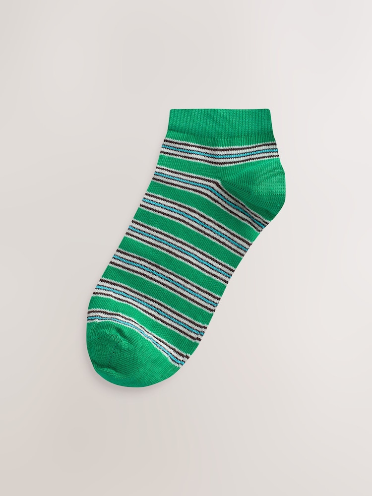 Pink Multi Stripe Trainer Sock 4 Pack - Image 2 of 7