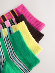 Pink Multi Stripe Trainer Sock 4 Pack - Image 7 of 7
