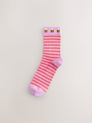 Bright Spring Pattern Ankle Socks 4 Pack - Image 4 of 7