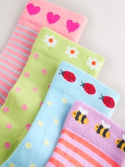 Bright Spring Pattern Ankle Socks 4 Pack - Image 6 of 7