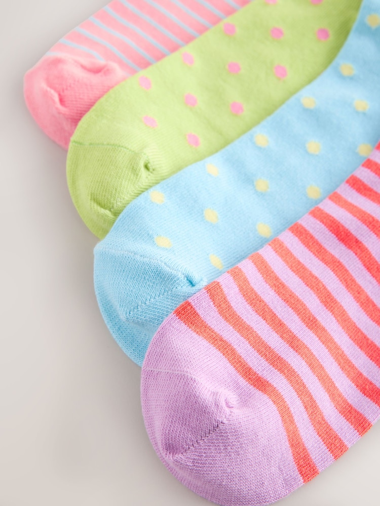 Bright Spring Pattern Ankle Socks 4 Pack - Image 7 of 7