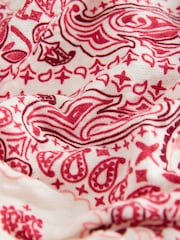 צבע שמנת/ורוד בדוגמת פייזלי - אוברול קצר בגזרת בנדו מג'רזי - תמונה 7 מתוך 8