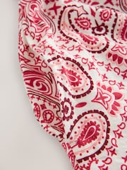 צבע שמנת/ורוד בדוגמת פייזלי - אוברול קצר בגזרת בנדו מג'רזי - תמונה 8 מתוך 8