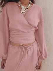 Pale Rosa - N. Premium 100% Linsøyleskjørt - Bilde 5 av 8