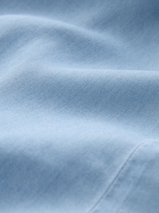 Blue Tencel V Neck Wide Leg Jumpsuit - Image 3 of 3