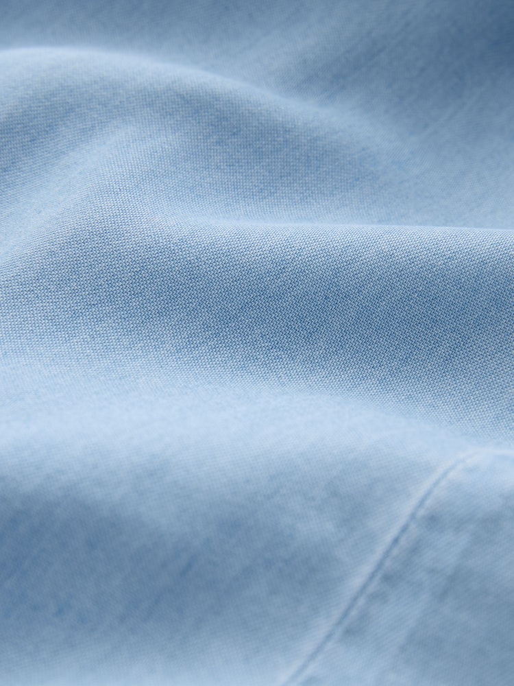 Blue Tencel V Neck Wide Leg Jumpsuit - Image 3 of 3