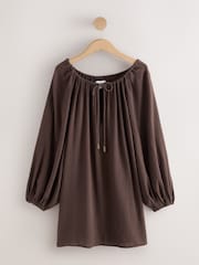 Chocolate Brown Beach Kaftan - Image 1 of 3