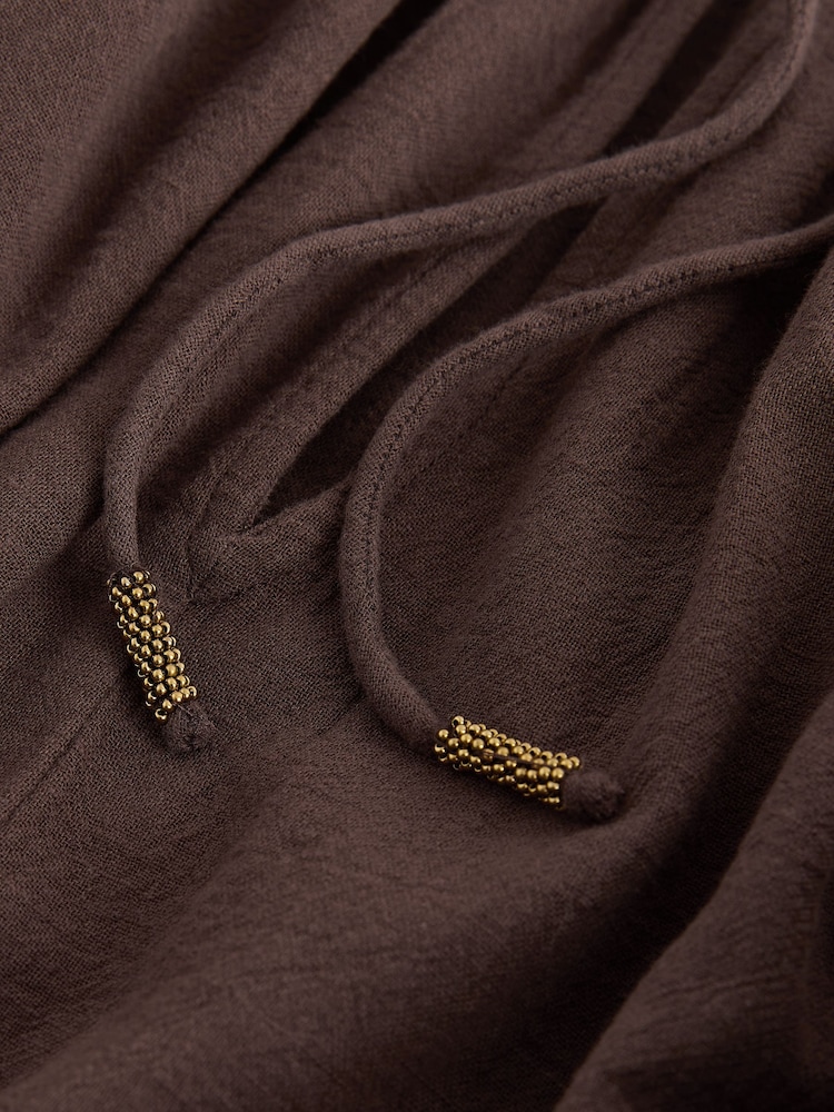 Chocolate Brown Beach Kaftan - Image 2 of 3