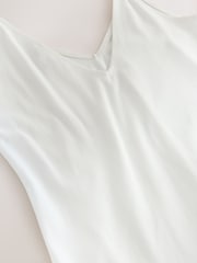 Blanc - Robe en jersey à bretelles et taille basse - Image 3 de 3