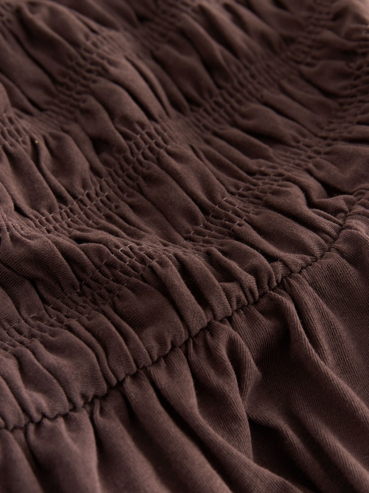 Schokoladenbraun - Jersey Ballon Leg Jumpsuit - Bild 2 von 3