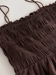 Schokoladenbraun - Jersey Ballon Leg Jumpsuit - Bild 3 von 3