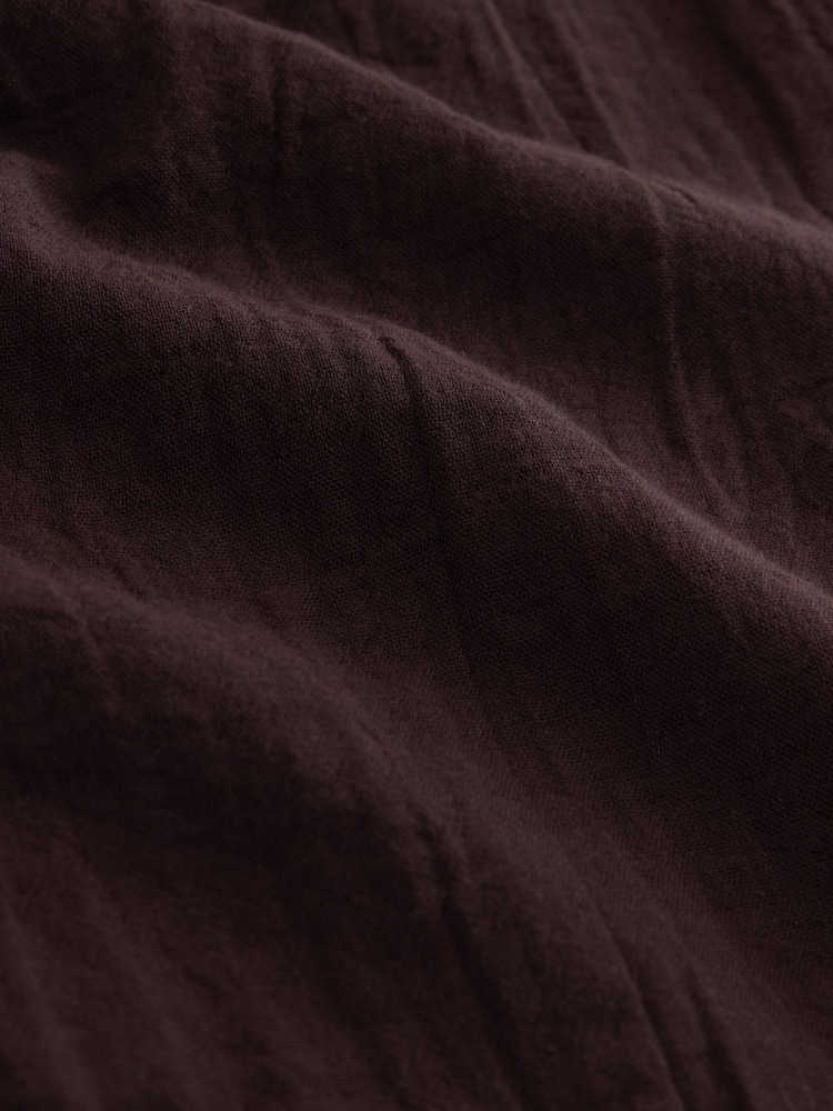 Chocolate Brown Double Cloth Romper - Image 8 of 8