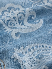 Denim Blue Paisley High Waist Mom Shorts - Image 6 of 7