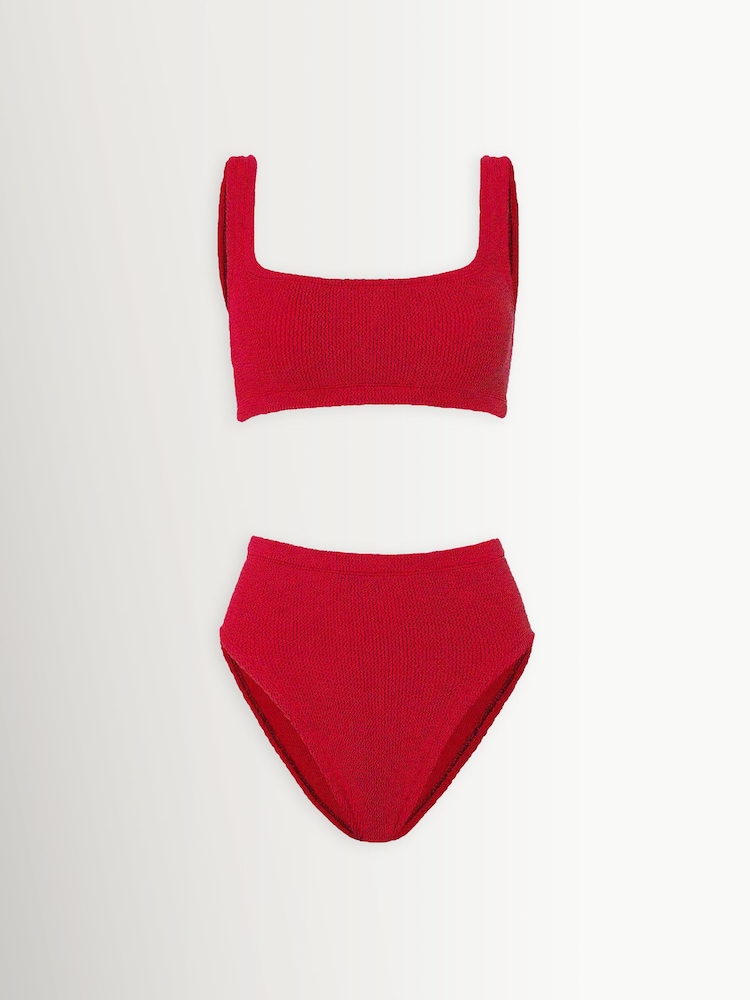 Hunza G Red Patricia Square Neck High Waist Bikini - Image 1 of 1