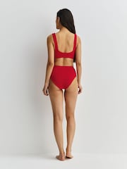 Hunza G Red Patricia Square Neck High Waist Bikini - Image 2 of 7