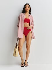 Hunza G Red Patricia Square Neck High Waist Bikini - Image 4 of 7