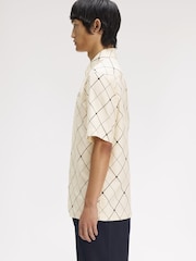 Fred Perry Cream Argyle Shirt - Image 2 of 5