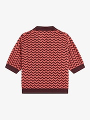 Fred Perry Pink Pointelle Knitted Shirt - Image 3 of 3