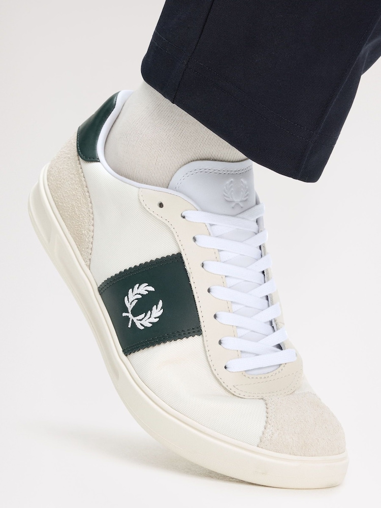 Fred Perry B4 Textured Poly Suede Trainers - Bild 2 von 5