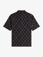 Fred Perry Black Argyle Shirt - Image 5 of 5