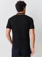 Negro - Fred Perry Pointelle Knitted Shirt - Imagen 3 de 6