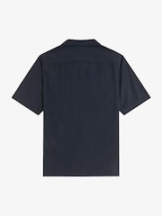 Fred Perry Blue Seersucker Revere Collar Shirt - Image 2 of 2