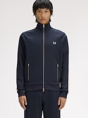 Fred Perry Blue Cable Taped Track Jacket - Image 1 of 5