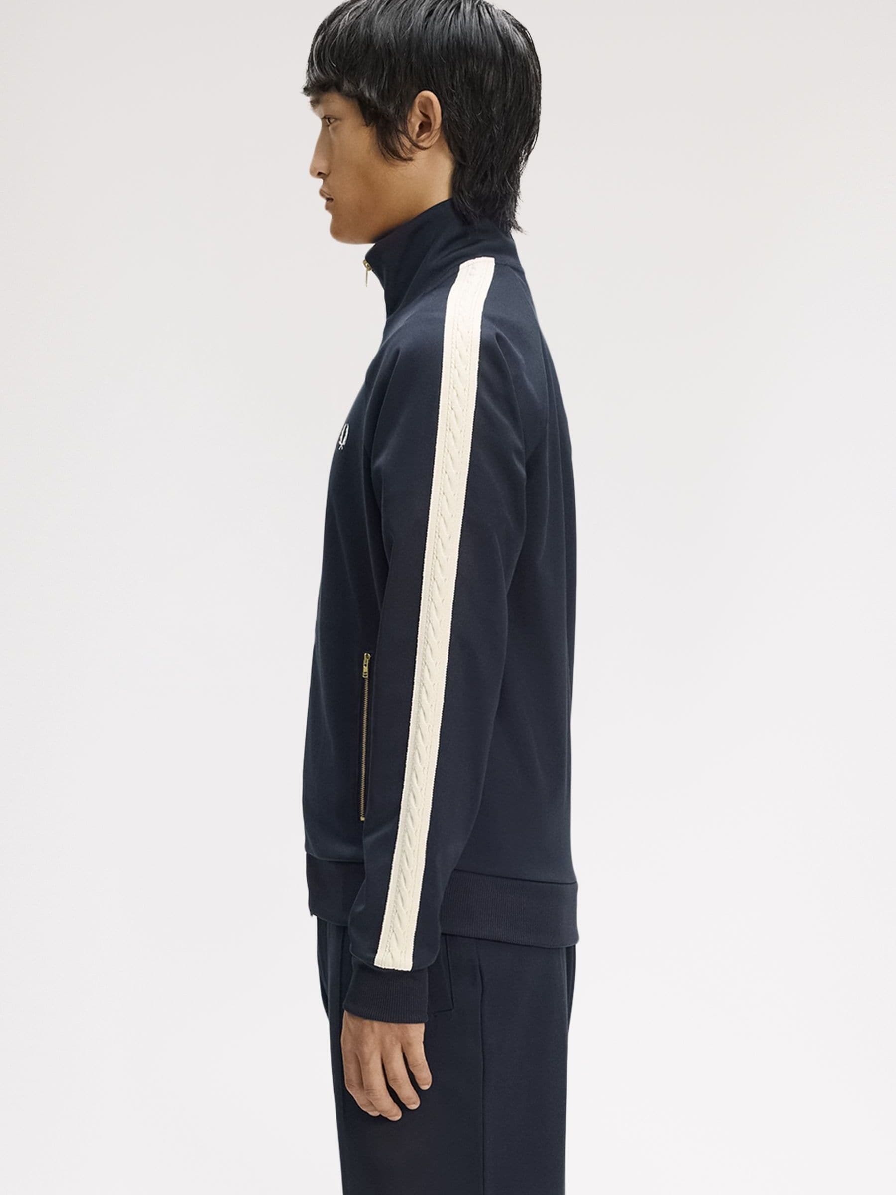 Buy Fred Perry Blue Cable Taped Track Jacket from Next USA