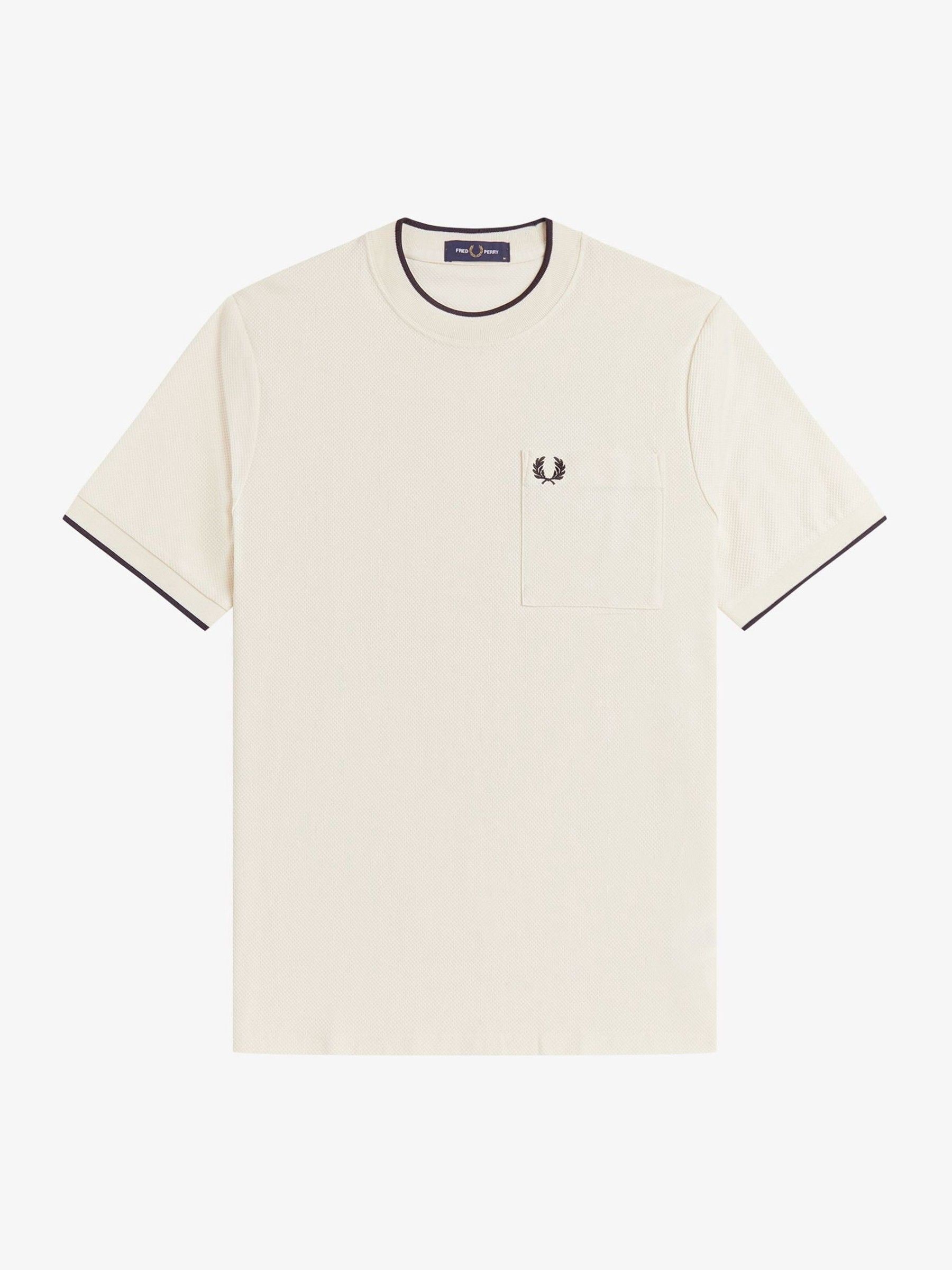 FRED PERRY REISSUES 木製ハンガー 4本セット ホワイト Buy Fred Perry Cream Pocket Detail Pique T-Shirt from Next USA