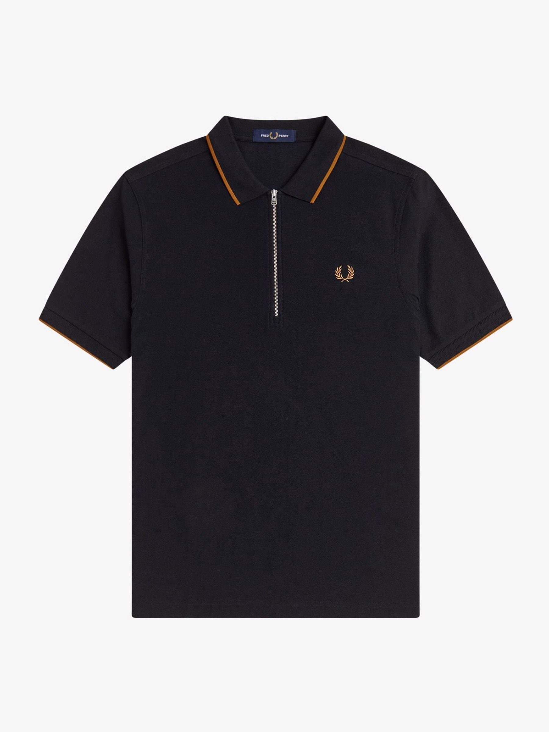 Buy Fred Perry Black Crepe Pique Polo Shirt from Next USA