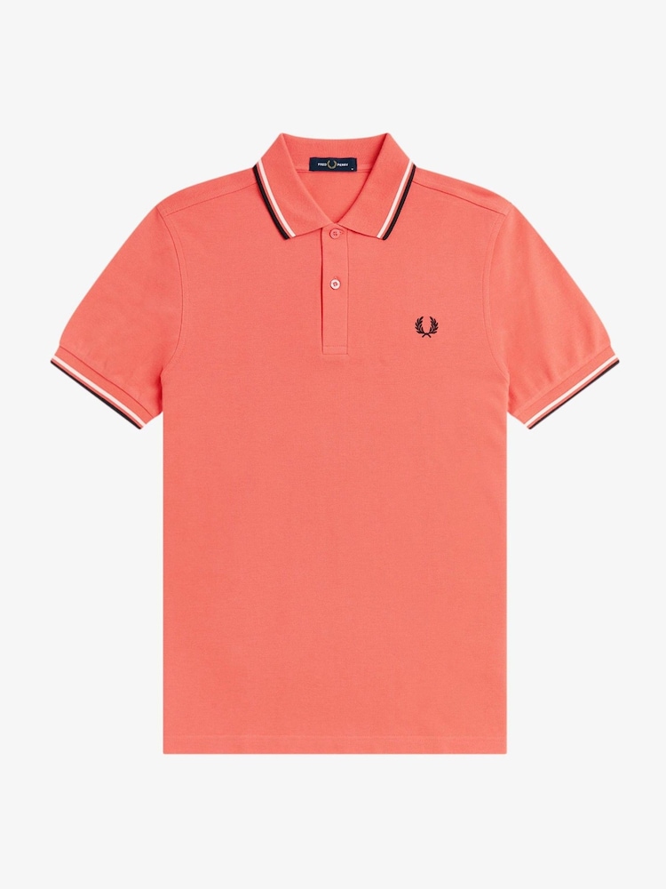 Fred Perry Pink Tipped Polo Shirt - Image 1 of 1