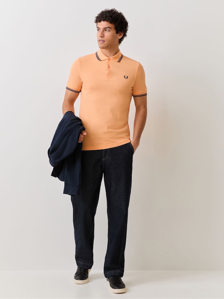 Fred Perry Orange Tipped Polo Shirt - Image 2 of 5
