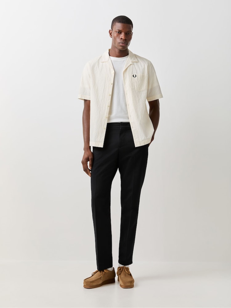 Fred Perry Cream Oxford Shirt - Image 2 of 4 Fred Perry Cream Oxford Shirt - Image 2 of 4