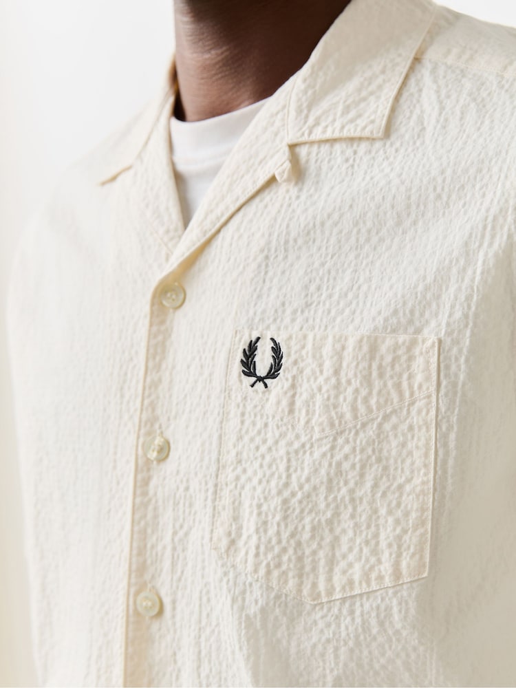 Fred Perry Cream Oxford Shirt - Image 4 of 4 Fred Perry Cream Oxford Shirt - Image 4 of 4