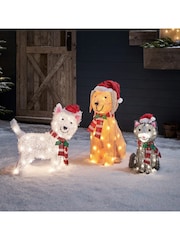 Lights4fun 46cm Cat Outdoor Light Up Christmas Figure - Image 2 of 2