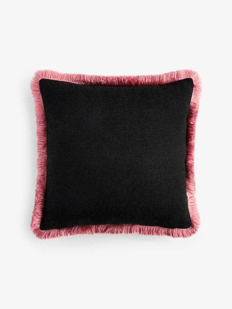 Έντονο μαξιλάρι με κρόσσια και τροπικό τύπωμα - Εικόνα 4 από 4 Έντονο μαξιλάρι με κρόσσια και τροπικό τύπωμα - Εικόνα 4 από 4