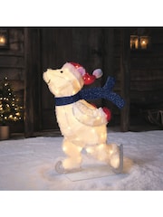 Lights4fun 78cm Ice Skating Polar Bear LED Christmas Figure - Image 1 of 2