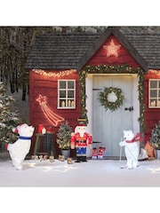 Lights4fun 78cm Ice Skating Polar Bear LED Christmas Figure - Image 2 of 2