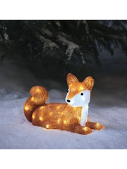 Lights4fun 25cm Light Up Christmas Fox LED 3D Figure - Image 1 of 1