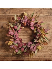 Lights4fun 50cm Pre Lit Autumn Winter Full Wreath - Image 4 of 6