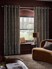 Collection Luxe Heavyweight Velvet Animal Eyelet Lined Curtains - Larawan 2 ng 5