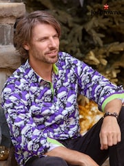 Joe Browns Purple Santa Skull Print Shirt - Image 1 of 8